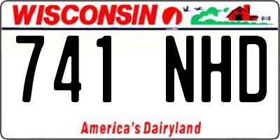 WI license plate 741NHD
