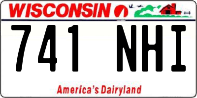 WI license plate 741NHI