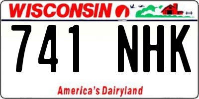 WI license plate 741NHK