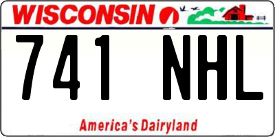 WI license plate 741NHL