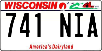 WI license plate 741NIA