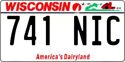 WI license plate 741NIC