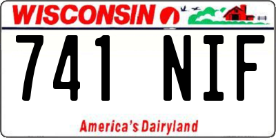 WI license plate 741NIF