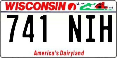 WI license plate 741NIH