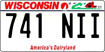 WI license plate 741NII