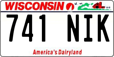 WI license plate 741NIK