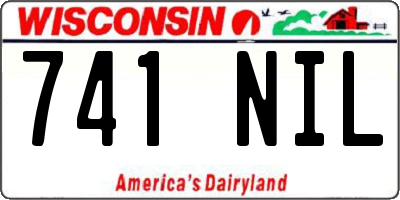 WI license plate 741NIL