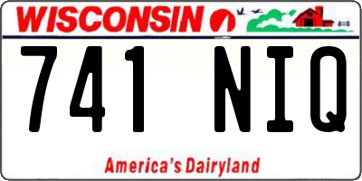 WI license plate 741NIQ