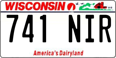 WI license plate 741NIR