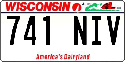 WI license plate 741NIV