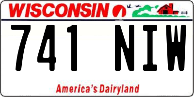 WI license plate 741NIW