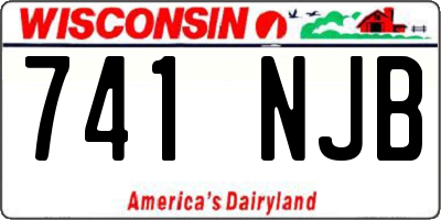 WI license plate 741NJB