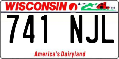 WI license plate 741NJL