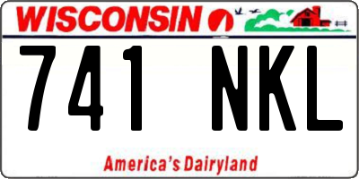 WI license plate 741NKL