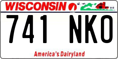 WI license plate 741NKO