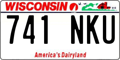 WI license plate 741NKU