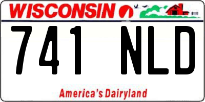 WI license plate 741NLD