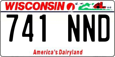 WI license plate 741NND