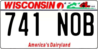 WI license plate 741NOB