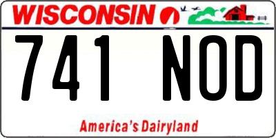 WI license plate 741NOD