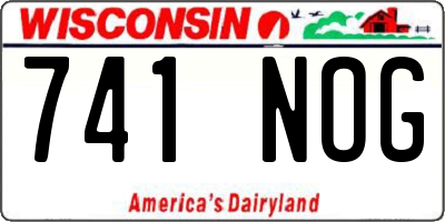 WI license plate 741NOG