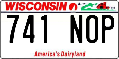 WI license plate 741NOP