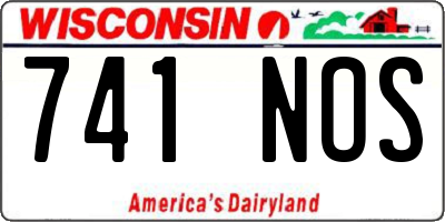 WI license plate 741NOS