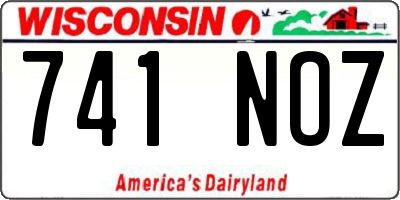WI license plate 741NOZ