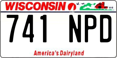 WI license plate 741NPD