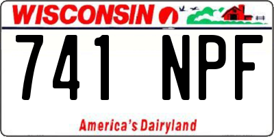 WI license plate 741NPF