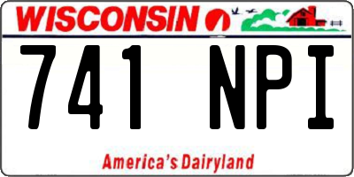 WI license plate 741NPI