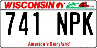 WI license plate 741NPK