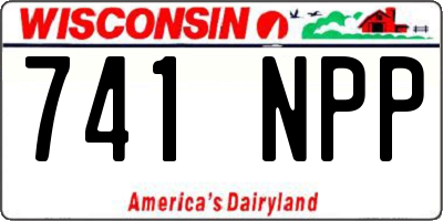 WI license plate 741NPP