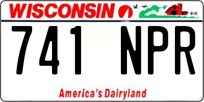 WI license plate 741NPR