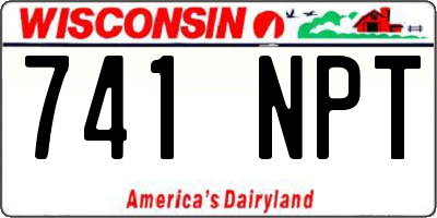 WI license plate 741NPT