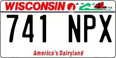 WI license plate 741NPX