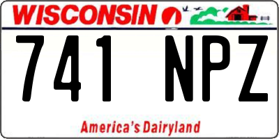 WI license plate 741NPZ