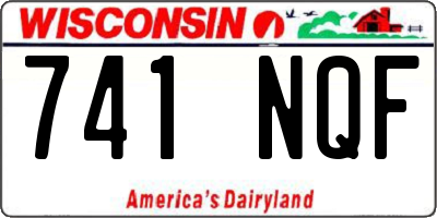 WI license plate 741NQF