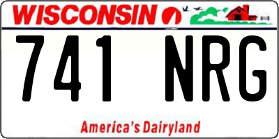 WI license plate 741NRG