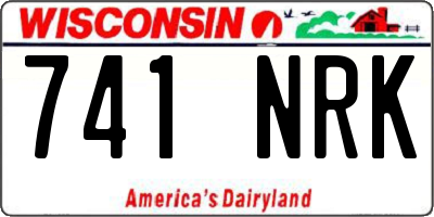 WI license plate 741NRK