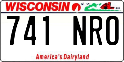 WI license plate 741NRO