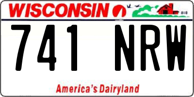 WI license plate 741NRW