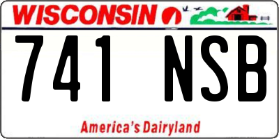 WI license plate 741NSB