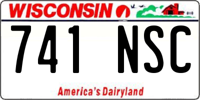 WI license plate 741NSC