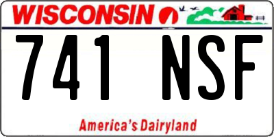 WI license plate 741NSF