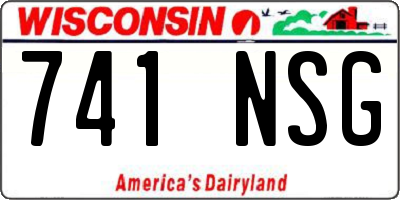 WI license plate 741NSG