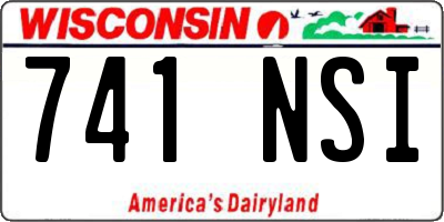 WI license plate 741NSI