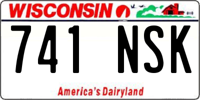 WI license plate 741NSK