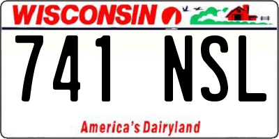 WI license plate 741NSL