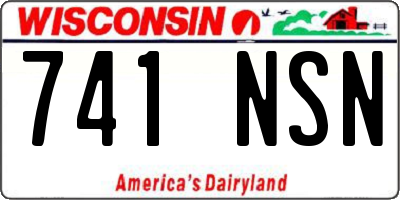 WI license plate 741NSN